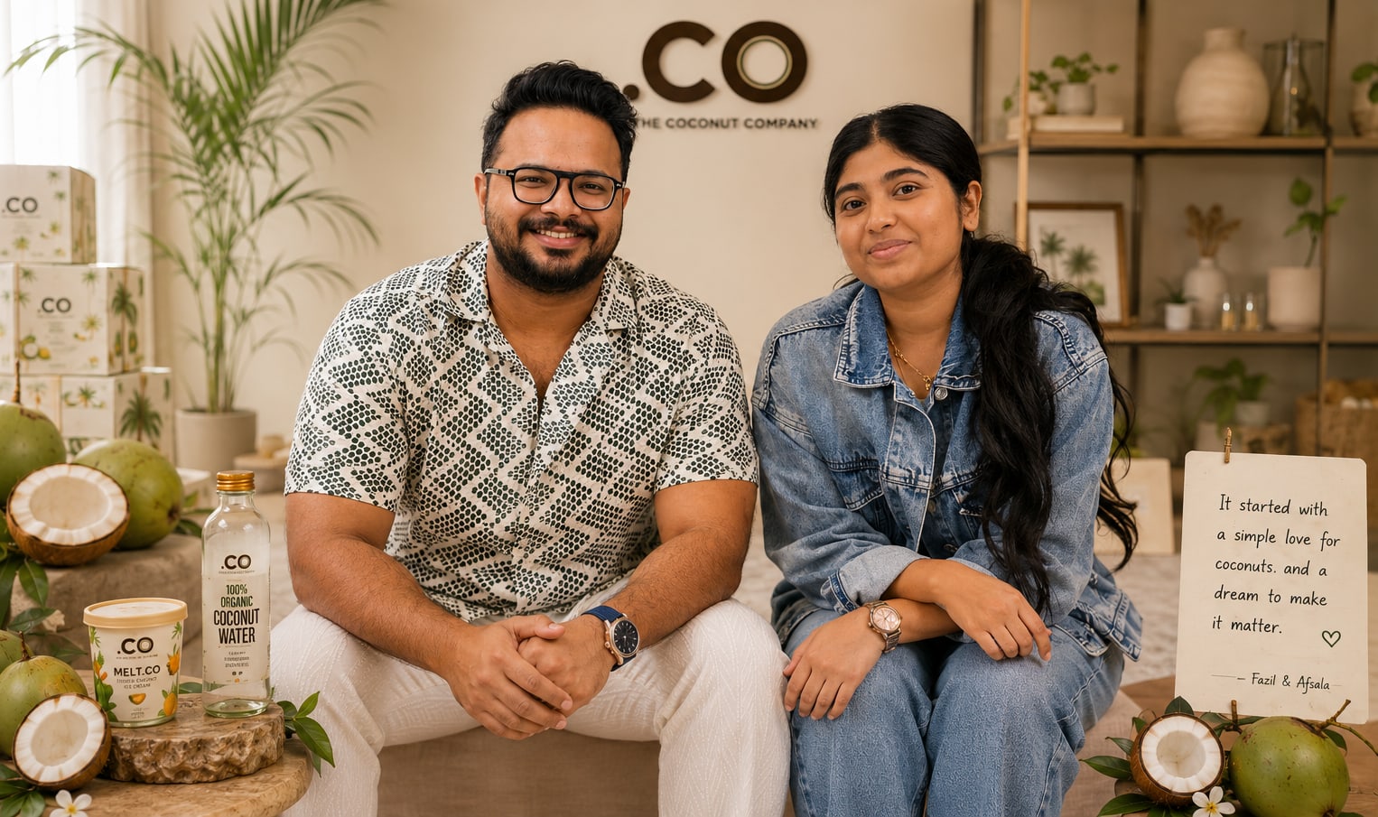 Fazil Shersha and Afsala Muthali, founders of .CO