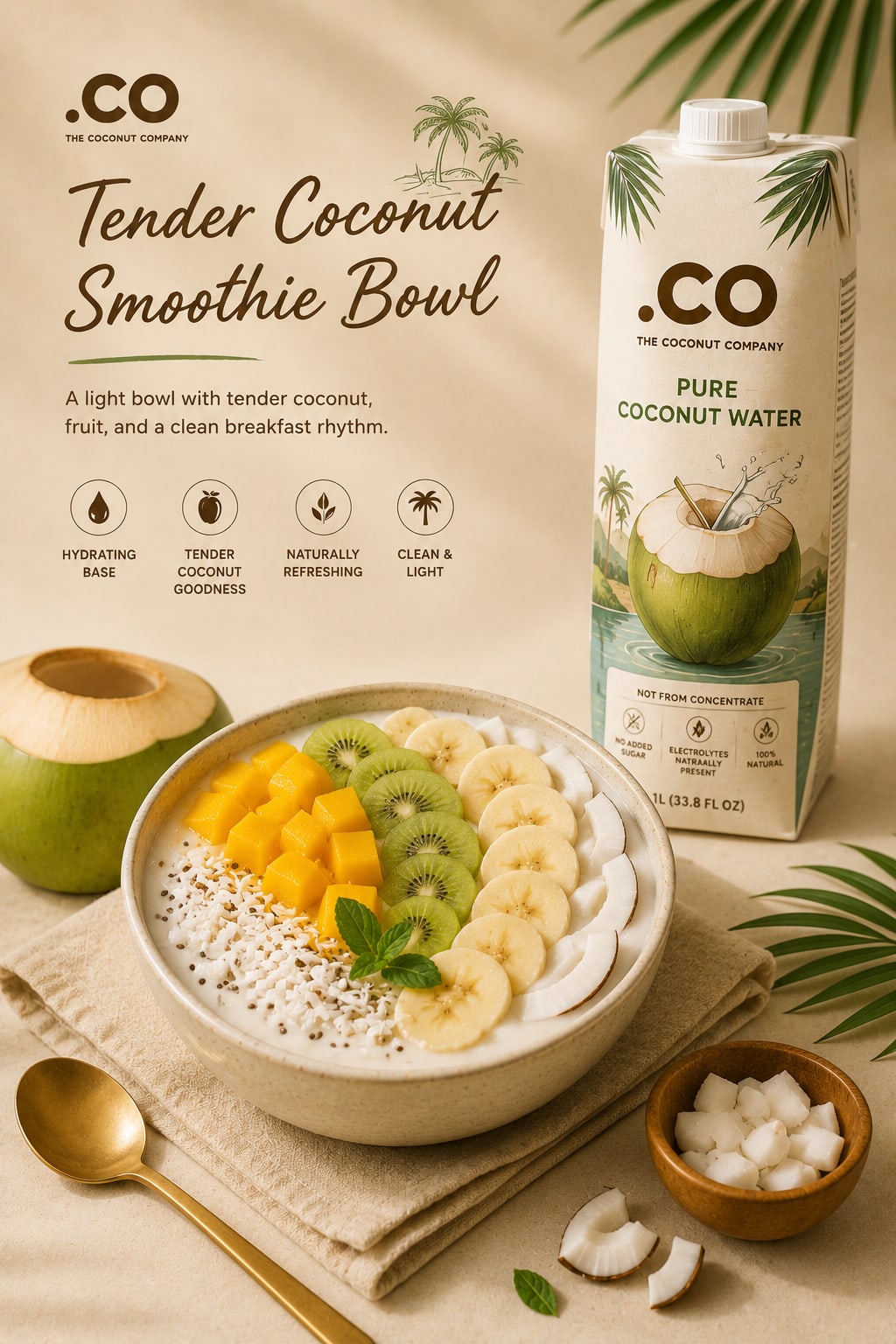 Tender Coconut Smoothie Bowl