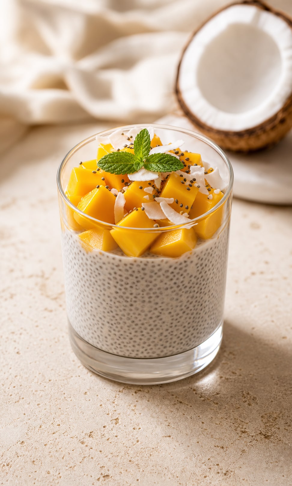 Tropical Coconut Chia Pudding